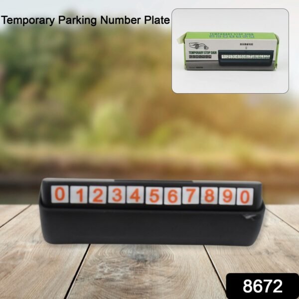 Temporary Car Parking Mobile Number Display with Magnetic Numbers Stickers (1Pc)  - Image 2