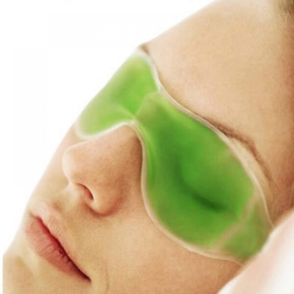 Cold Eye Mask with Stick-on Straps (Green) - Image 3