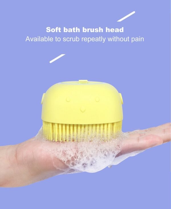 SILICONE MASSAGE BATH BODY BRUSH WITH SHAMPOO DISPENSER - Image 6