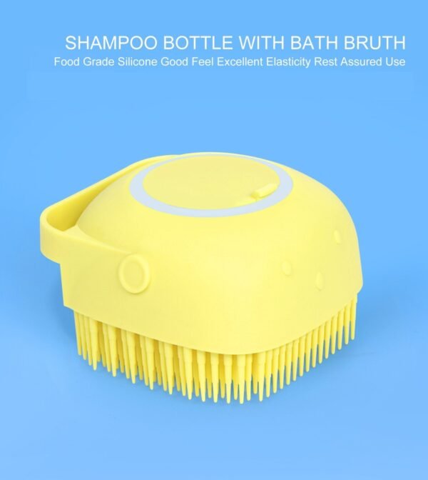 SILICONE MASSAGE BATH BODY BRUSH WITH SHAMPOO DISPENSER - Image 7