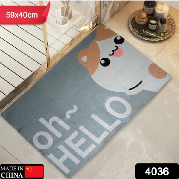 Square Bathroom mat Water Absorbent mats Diatomite Door Mat Anti-Slip Bath Mat Quick Drying Absorbent mat for Home, Kitchen (59x40) (Mix Design) - Image 2