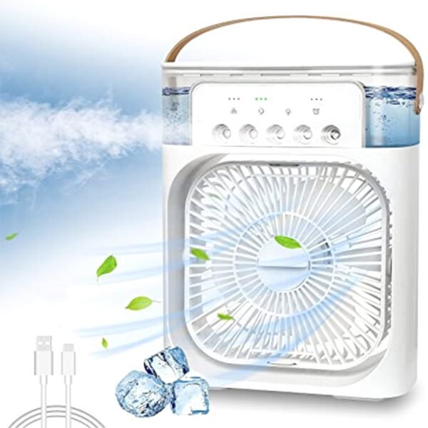 Portable Air Conditioner Fan Personal Air Cooler Desk Cooling Fan (Battery Not Include) - Image 6