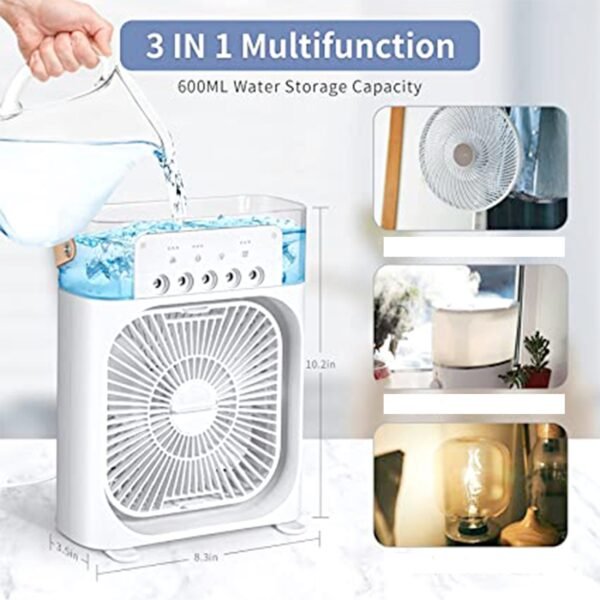 Portable Air Conditioner Fan Personal Air Cooler Desk Cooling Fan (Battery Not Include) - Image 5