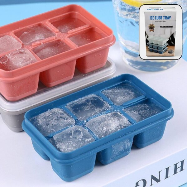 6 Grid Silicone Ice Tray Used In All Kinds (1 Pc)