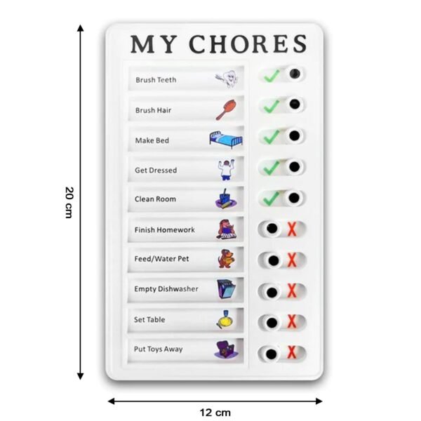 Portable My Chores Home Note Board Management Planning Memo Boards Reminding Time. (Size :- 20x12Cm) - Image 6