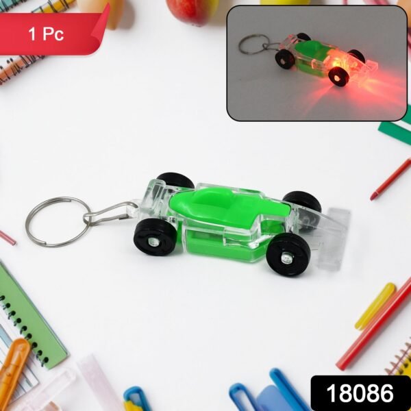 Cars Shape Keychain with On / Off Button LED Flashing Light (1 Pc) - Image 2