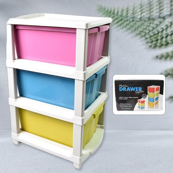 3 Layer Plastic Drawer Storage Organizer (1 Pc)